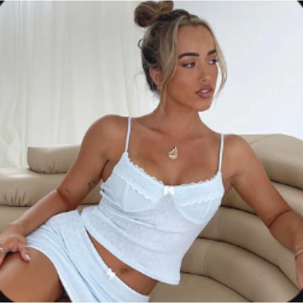 White Fox mini blue Skirt